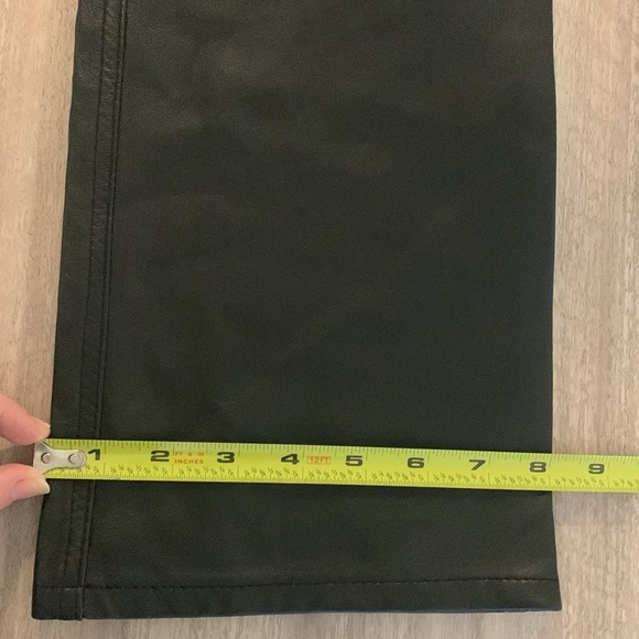 Maje Womens Perry Leather Straight Leg Flared Crop Pants US 0 Black FR 34 -Flaw- - Picture 12 of 16